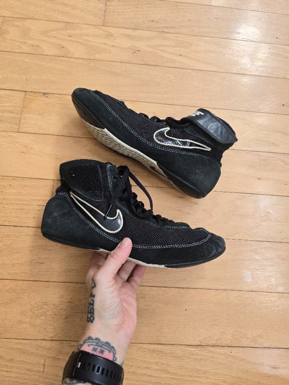 vintage Y2K | Nike SpeedSweep VII black suede wrestling sneakers | MENS 8